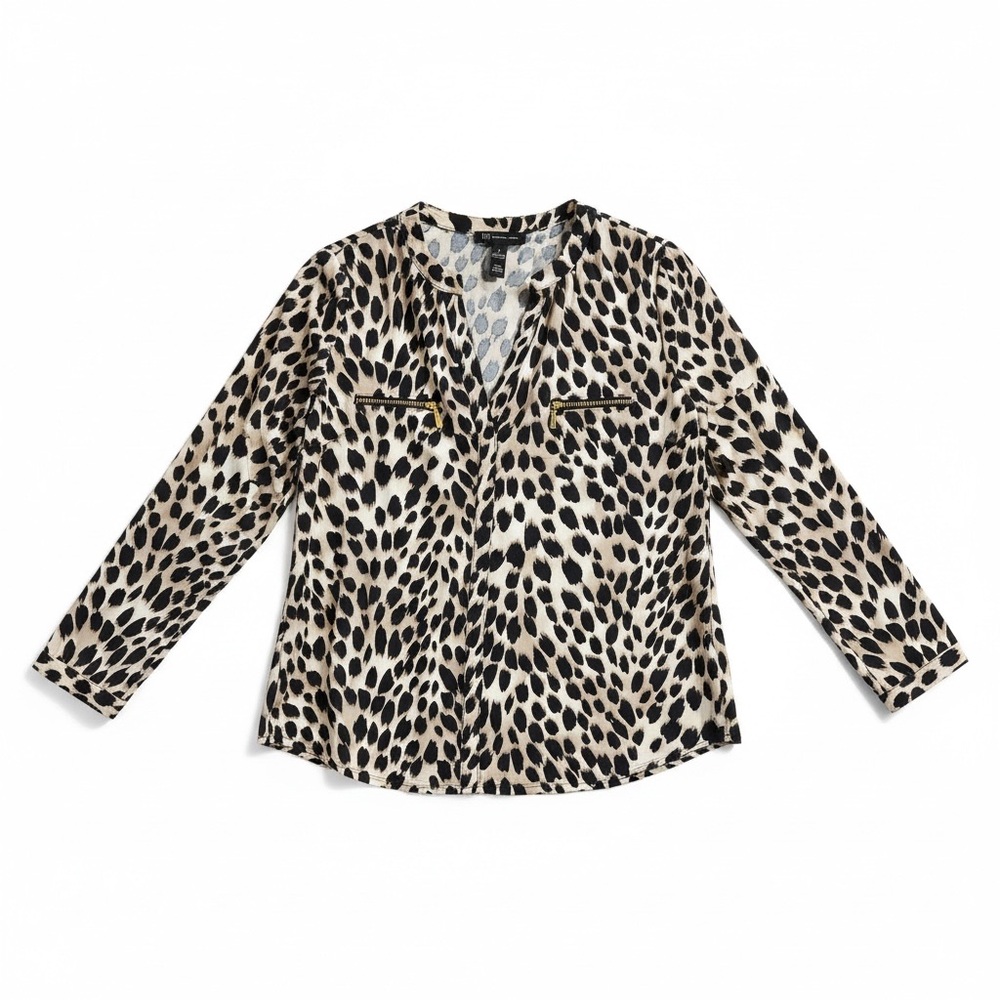 🌺NWOT🌺 INC International Concepts Leopard Print Blouse - Picture 4 of 4